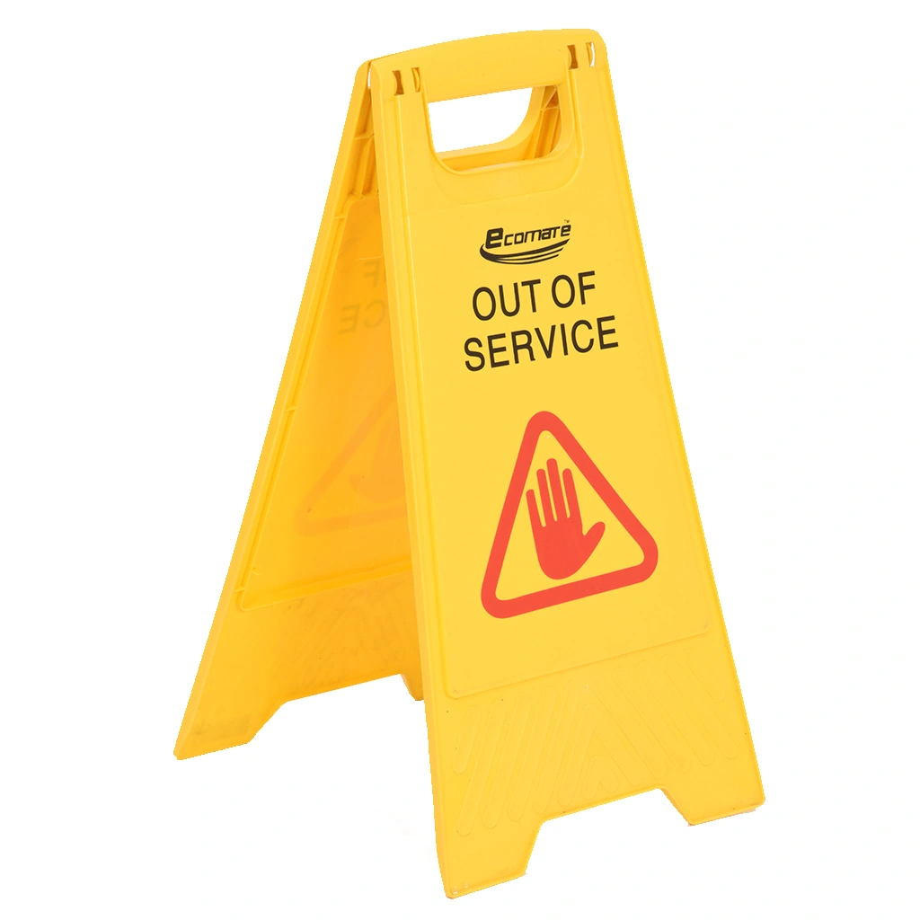 ecomate-caution-sign-board-yellow-out-of-service-front.webp Ecomate Caution/Sign Board Yellow Out Of Service - Image 1