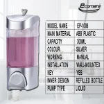 Ecomate EP-1008 (b) Plastic Liquid Soap Dispenser Transparent 300ml - Image 3