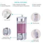 Ecomate EP-1008 (b) Plastic Liquid Soap Dispenser Transparent 300ml - Image 2