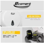 Ecomate EP-8002 (a) Tissue/Toilet Roll Jumbo Dispenser Plastic White - Image 4