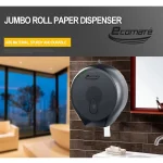 Ecomate EP-8002 (b) Tissue/Toilet Roll Jumbo Dispenser Plastic Black - Image 2