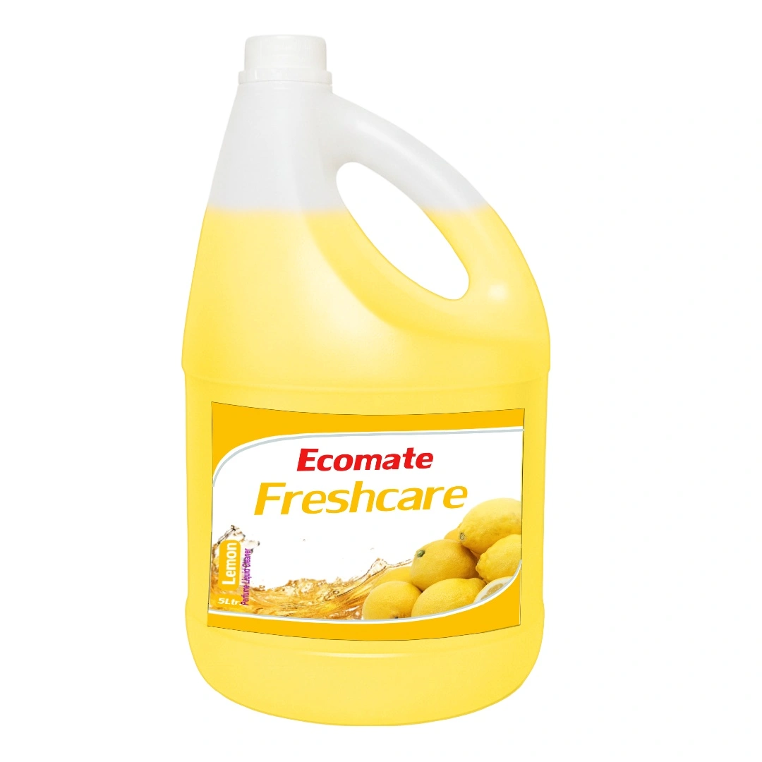 ecomate-freshcare-Yellow-Lemon-scent-thick-liquid-5-litre-front.webp Ecomate Professional Freshcare Liquid Lemon 5 Litre - Image 1