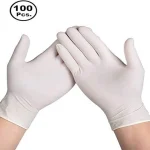 Hand Gloves Surgrical Rubber White (Pack Of 100 Pc) M